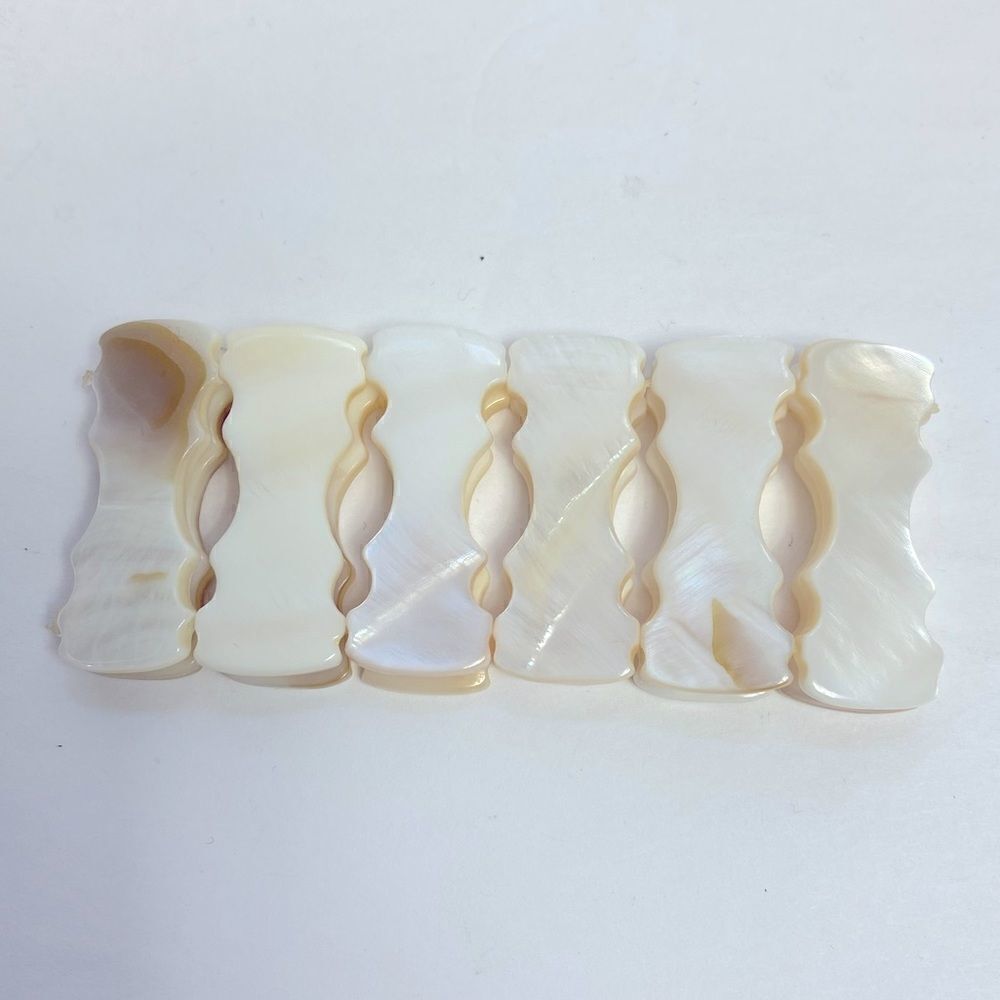 Abalone Shell Ivory Stretch Bracelet - Picture 2 of 2